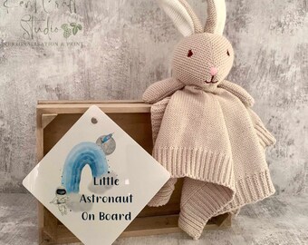 Personalised baby on board car sign, Astronaut spaceman baby gift