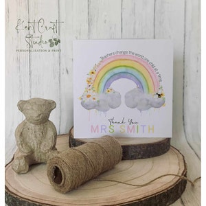 Personalised Thank You Teacher Greetings Card