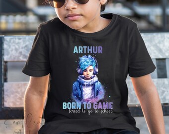 Personalised boys T-shirt, Gaming T-shirt, Gift for him, Gamer gift,
