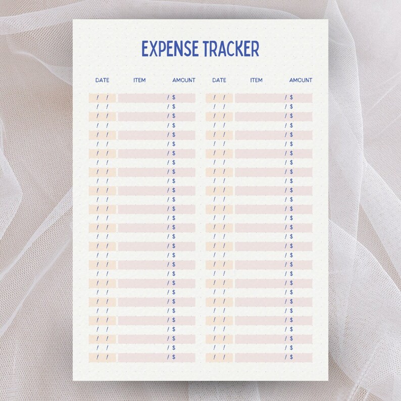 Income and Expense Tracker Printable for Tracking Monthly - Etsy