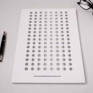 Printable Moon Phase Stickers Tiny Moon Phases Stickers Moon - Etsy