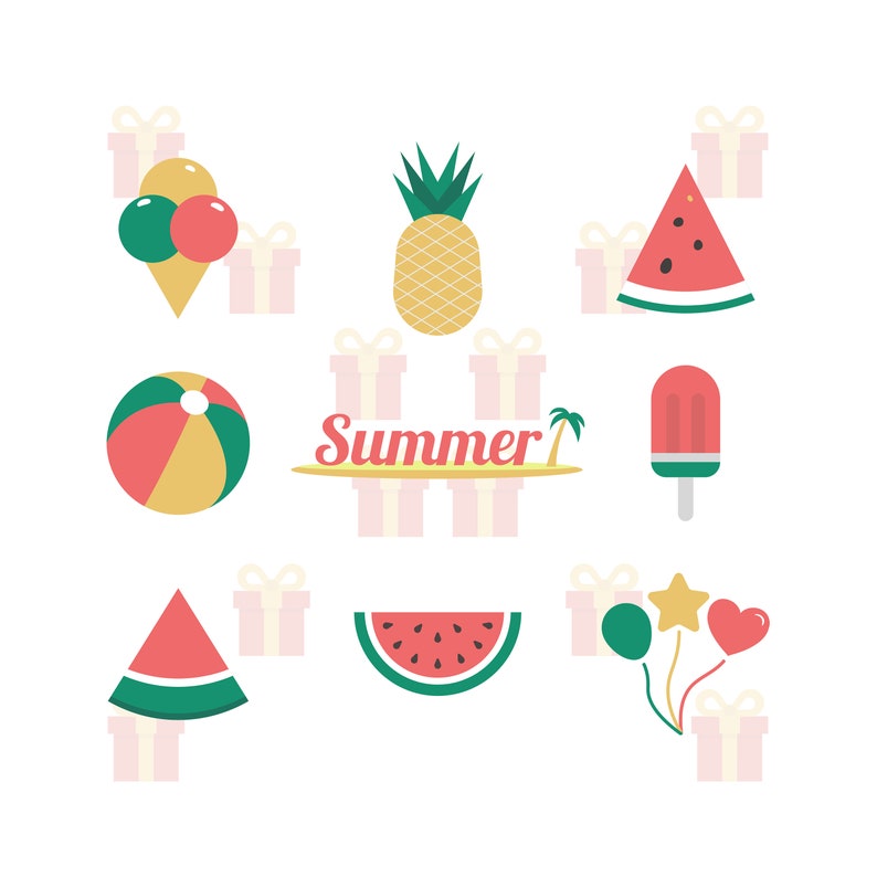 Download Art Collectibles Clip Art Watermelon Svg Beach Ball Svg Ice Cream Svg Summer Pack Svg Summer Svg Bundle Beach Svg Bundle Pineapple Svg