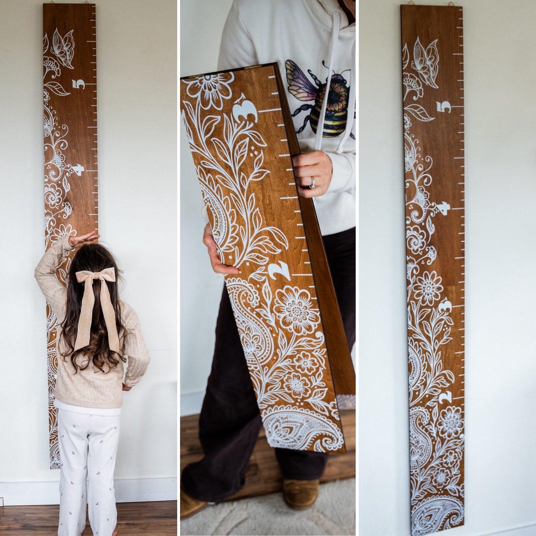 Growth Chart Ruler | Kids Height Chart Personalized Wooden Growth Chart ...