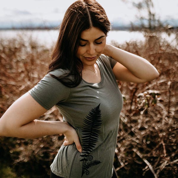 Sword Fern T-shirt van bamboe/biologisch katoen *Made in Canada*