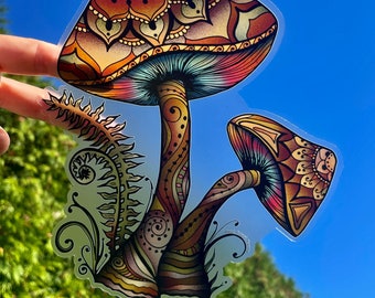 Retro Mushroom Decal