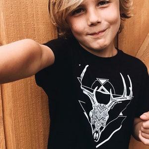 Deer Skull Kids/Youth Tee * 100% Made, Designed, and Printed in Canada