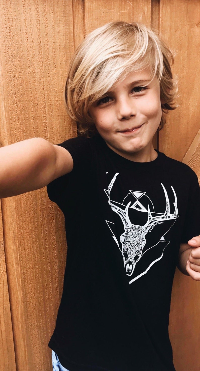 Deer Skull Kids/Youth Tee * 100% Made, Designed, and Printed in Canada