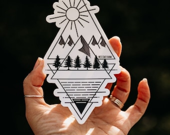 Geometric Nature Vinyl Sticker