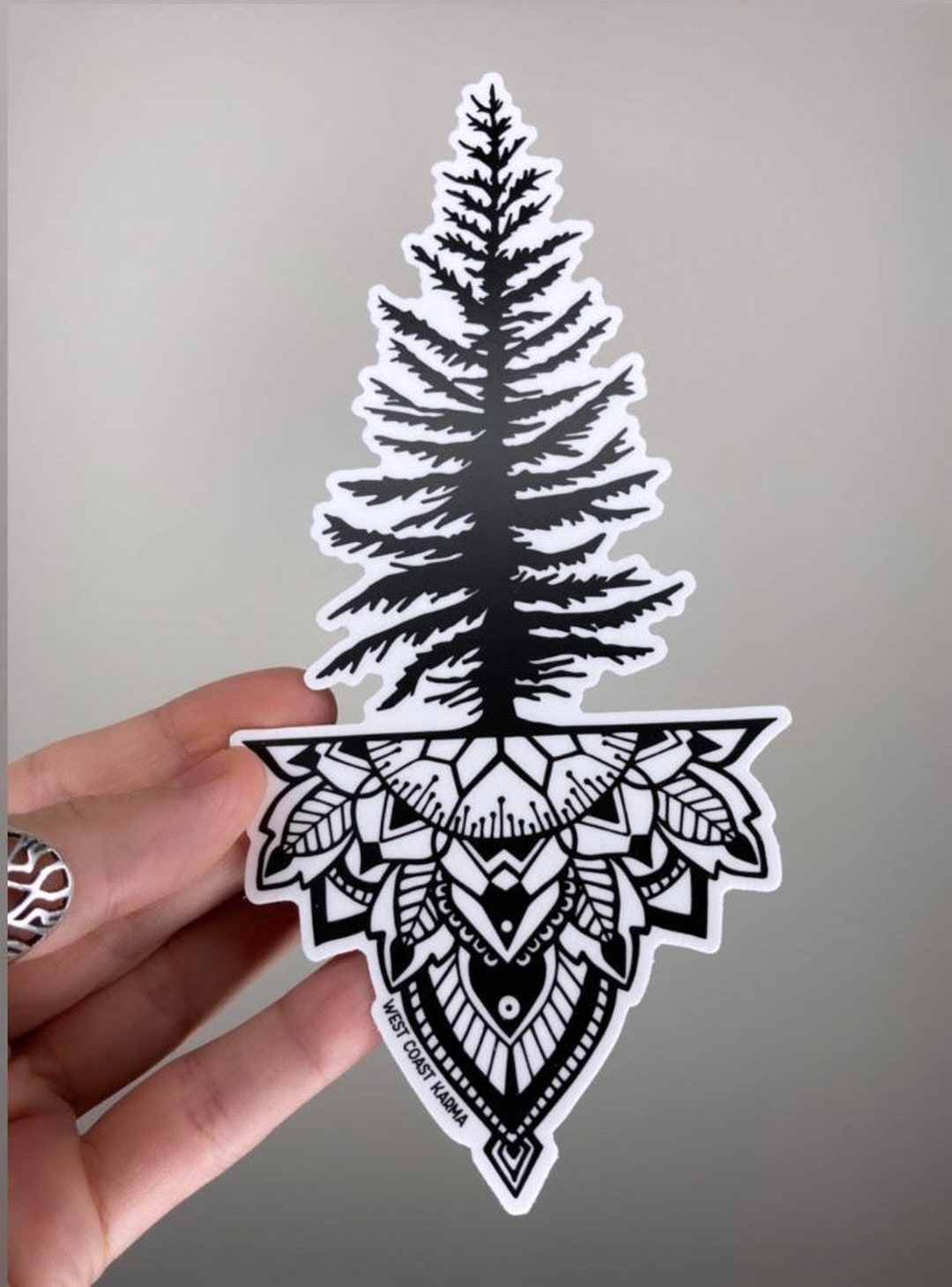 Manali Stickers Tree Mandala Vinyl Sticker - Etsy