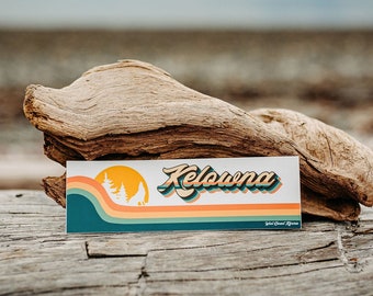 Retro Kelowna Bumper Sticker