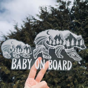 Naklejka na samochód Bear Baby On Board