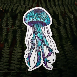 Watercolour Jellyfish Vinyl Sticker