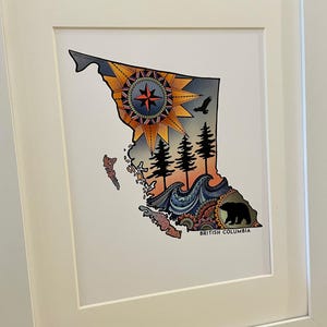 Kleurrijke kunstprint BC