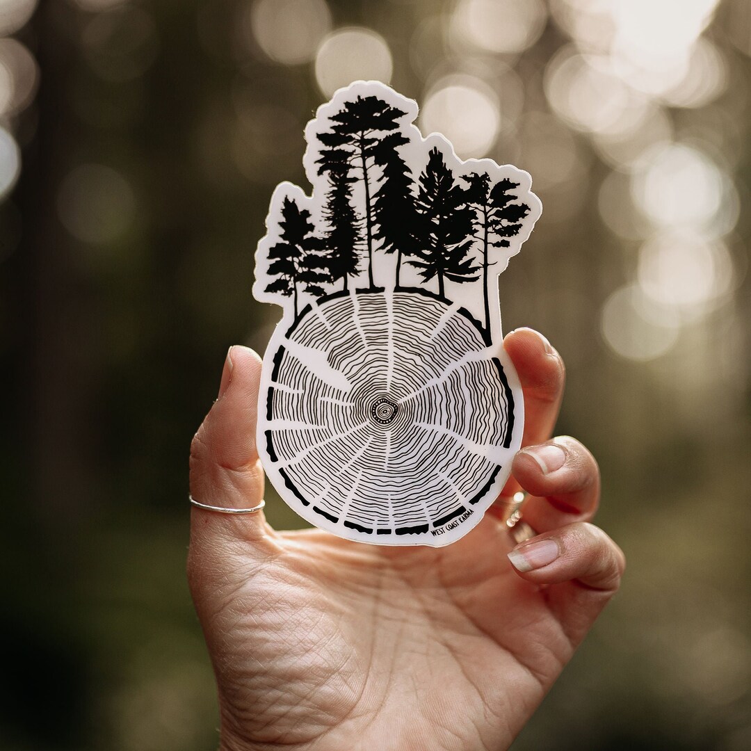 Tree Ring Vinyl Sticker - Etsy