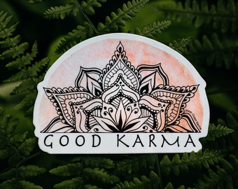 Good Karma Watercolour Mandala Sticker