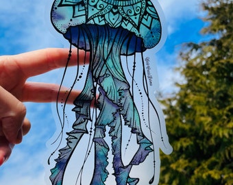 Watercolour Jellyfish Car Decal