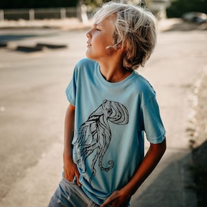 Octopus Kids/Youth Tee * 100% Made, designed and printed in Canada