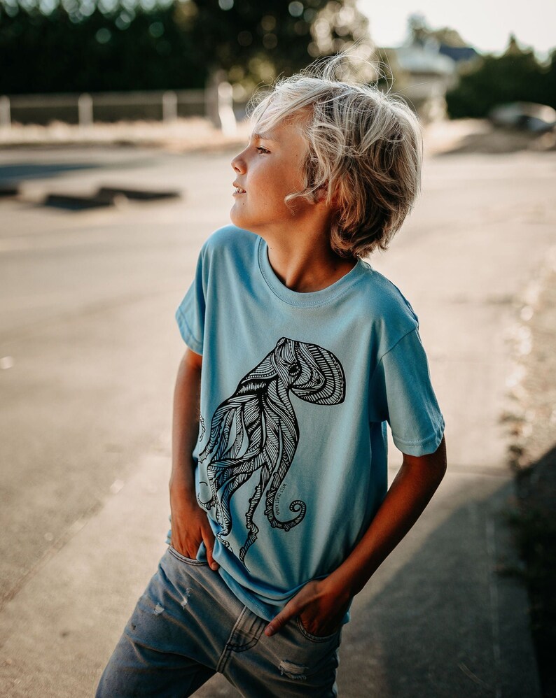 Octopus Kids/Youth Tee * 100% Made, designed and printed in Canada