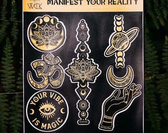 Manifest Your Reality" Sticker Sheet