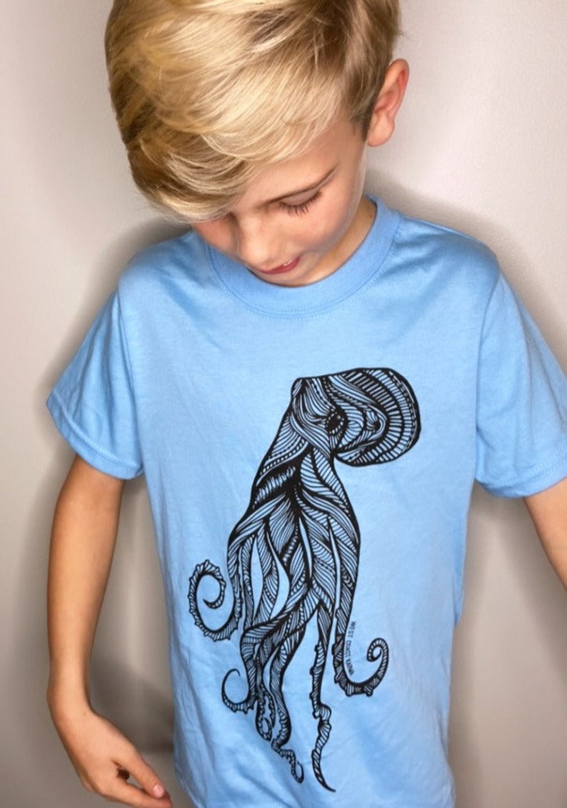 Octopus Kids/Youth Tee * 100% Made, designed and printed in Canada