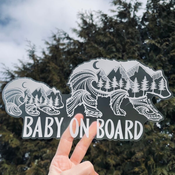 Bear Baby On Board Car Decal