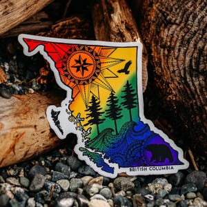 Pegatina de vinilo Rainbow Pride BC