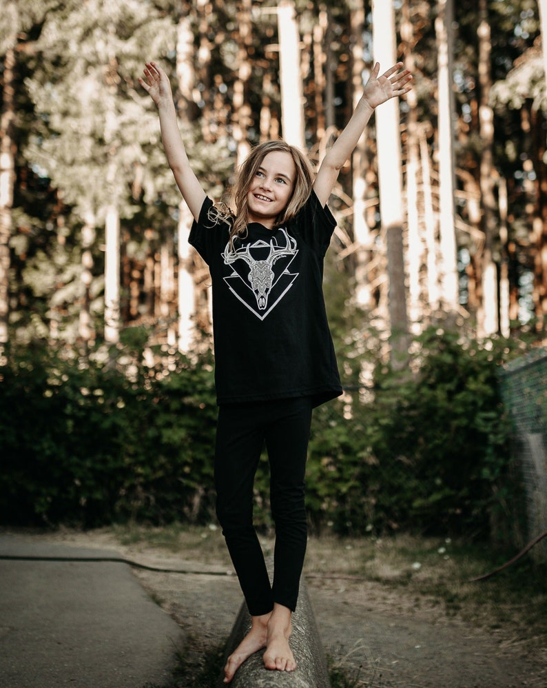 Deer Skull Kids/Youth Tee * 100% Made, Designed, and Printed in Canada