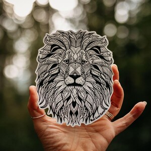 Autocollant en vinyle Lion Lion