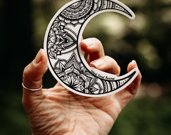 Mandala Moon Sticker