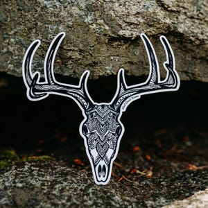 Adesivo de caveira de veado