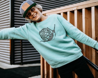 Snail Kids/Youth Sweater in Mint