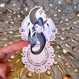 Sticker couleur lune sirène