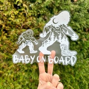 Naklejka na samochód Sasquatch Baby On Board