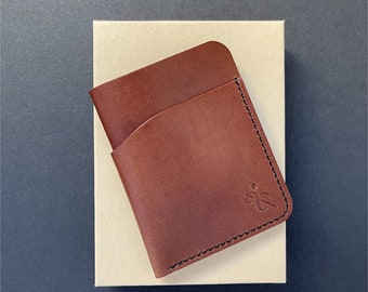 The Gibson Card Wallet, Handmade, Mens Wallet, Card Holder, Minimalist,  Full Grain Leather, Vegetable Tanned Leather, Mens Fashion