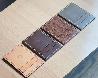Four Pocket Modern Card Wallet, Handmade, Minimal, Minimalist, Slim, Leather Card Holder, Mens Wallet, Mens Fashion
