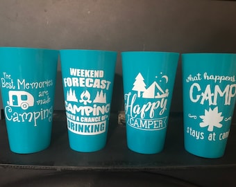 Camping Cups 22oz Tumblers, Camping drink, Camping  Kitchen, Camping Gift , Gift for her, Summer , Summer Drink , Camping cup, Camper Cups