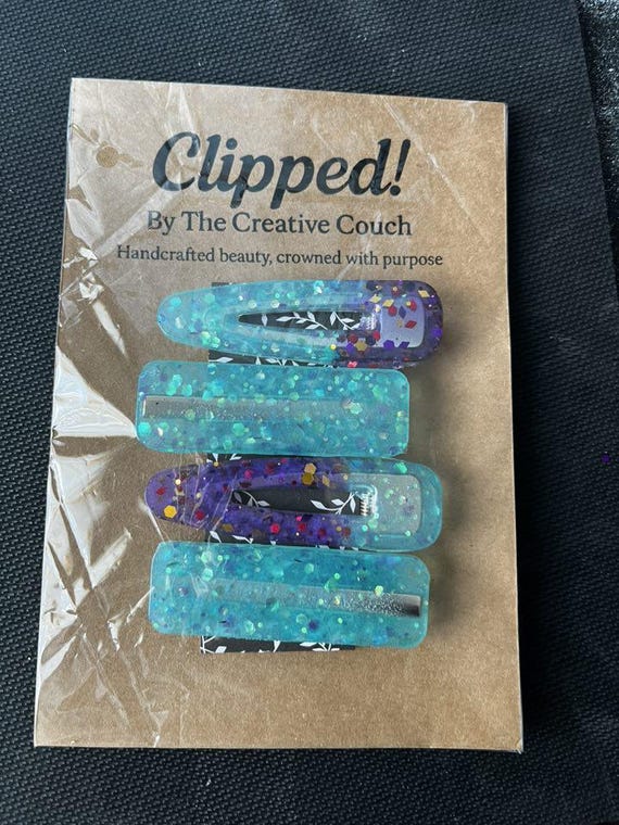 Mermaid Epoxy Hair Clip: Sparkle & Faith-Inspired Design
