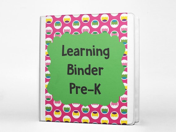 Pre-K Learning Binder