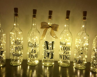 Lighted decorative wine bottles only 1 bottle