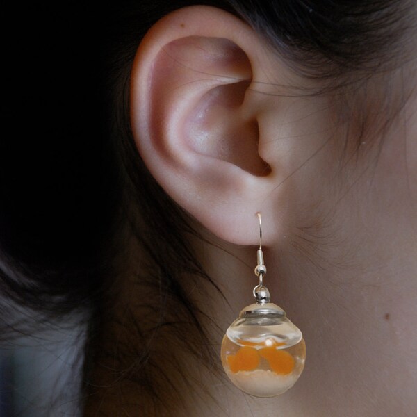 Fish Bowl Earrings Etsy