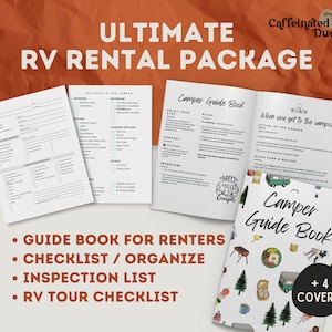 Ultimate Camper Rental Guidebook Bundle RV Booklet Editable Customizable Inspection  Outdoorsy RVShare Campers Guide Organization Sheets