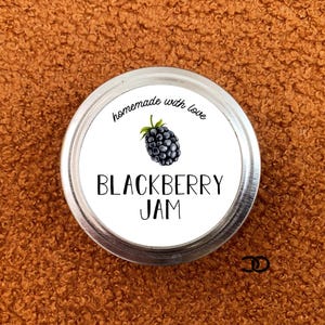 2&quot; Blackberry Jam Jelly Round Canning Label Printable Homemade With Love Sticker Undated Instant Download Mason Jar Preserving Customizable