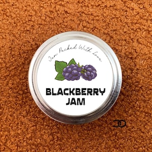 2&quot; Round Vintage Style Blackberry Jam Jelly Undated Canning Label Printable Jam Packed With Love Instant Download Mason Jar Preserving