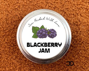 Blackberry Jam Label 2" Round Canning Mason Jar Lid Sticker (Instant Download)