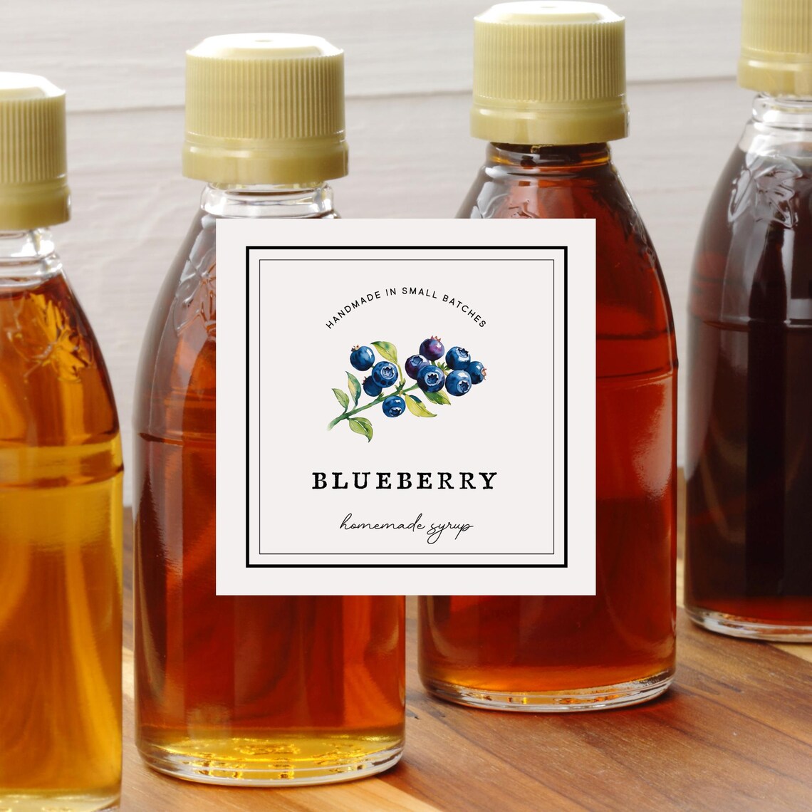 Blueberry Syrup Jar Labels 2