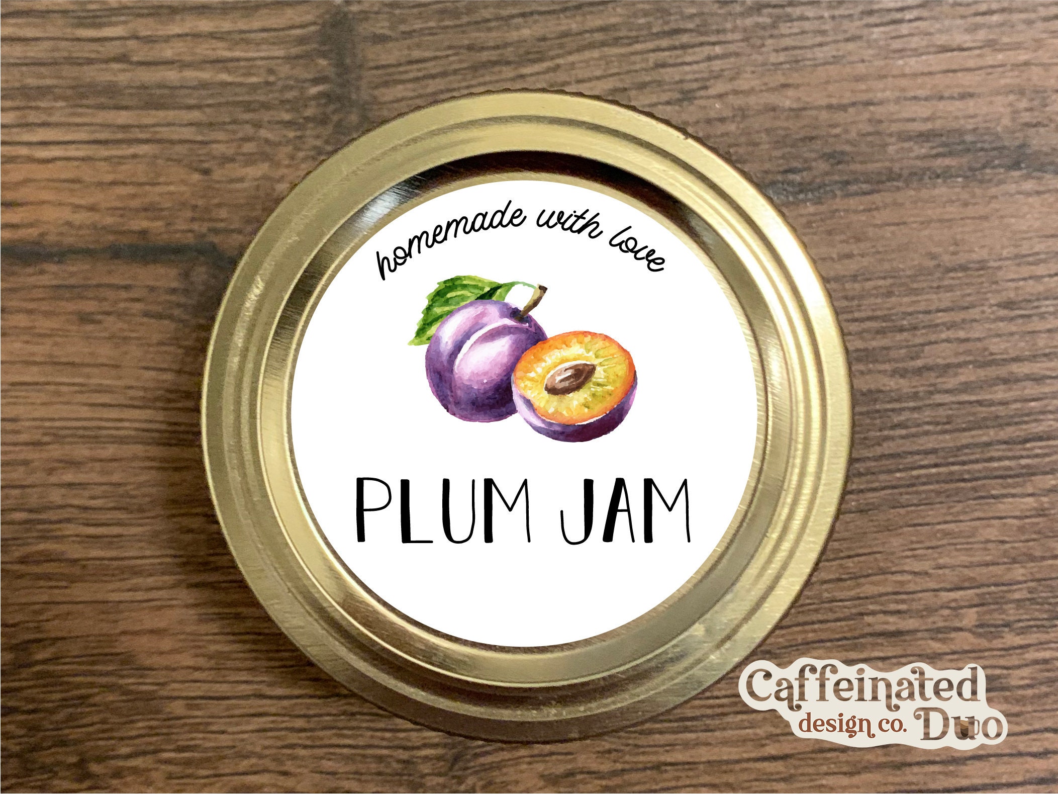 2 Plum Jam Printable Canning Stickers Labels Jam Packed - Etsy