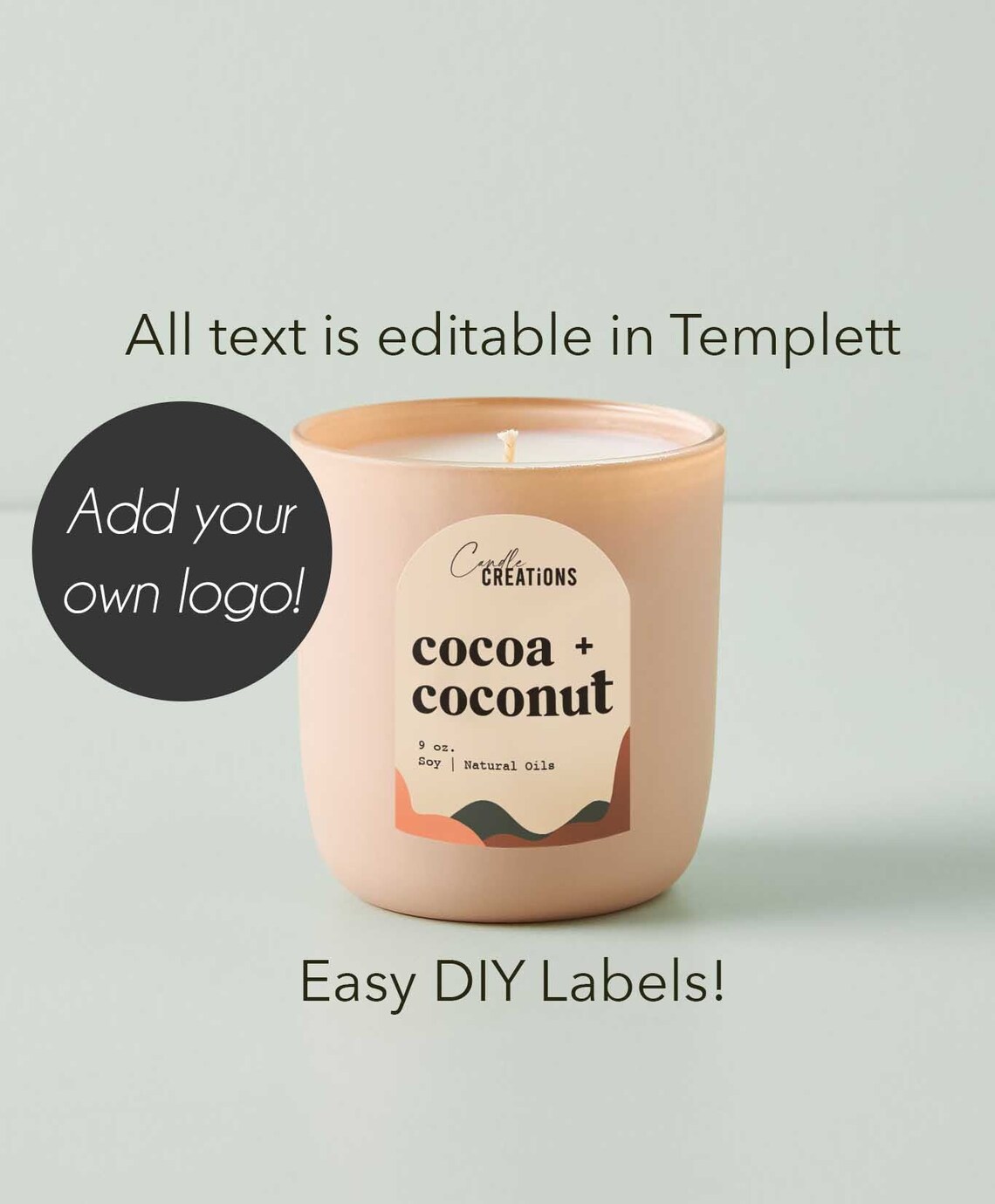 Customizable Candle Avery Label Stickers Stickers 4in Arch Etsy