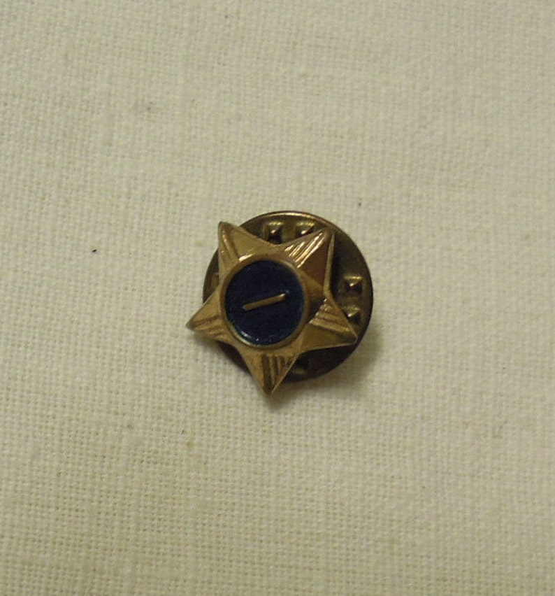 Boy Scout lapel Pin Gold Star with Blue Enamel Circle Etsy