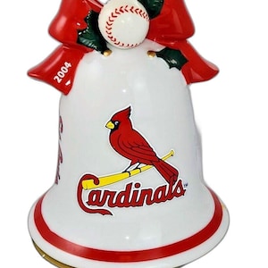2004 Cardinals Santa Bell Ornament Danbury Mint Christmas MLB St Louis MIB