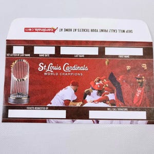 StLouis Cardinals Saisonkarte 2012 Umschlag MLB Ephemera Unbenutzt Busch Stadion